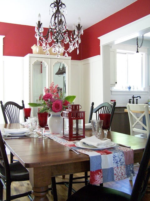 Delorme Designs red country dining
