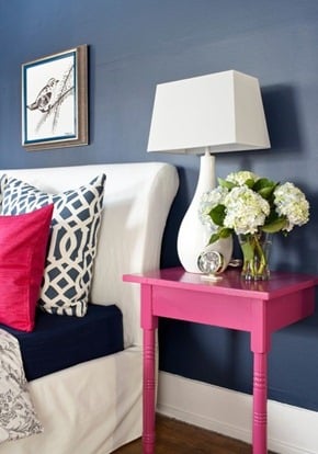 Pink and Navy bedroom inspiration