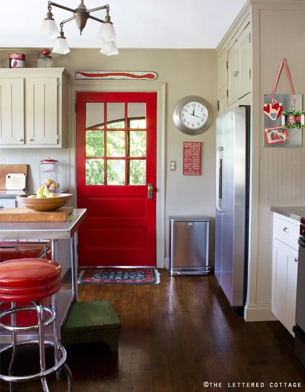 The Lettered Cottage red back door