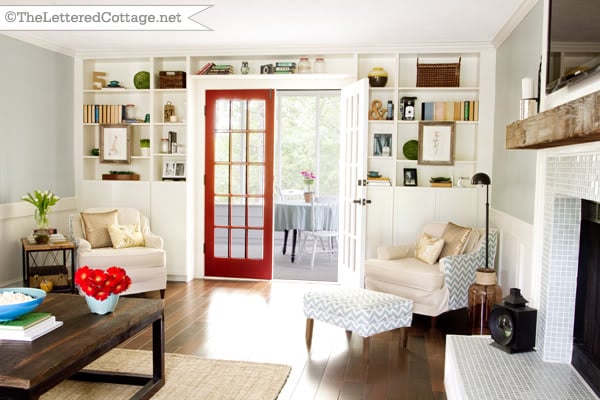 The Lettered Cottage red door
