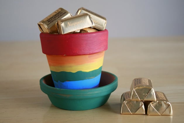 Rainbow Pots for St. Patrick's Day by Makezine