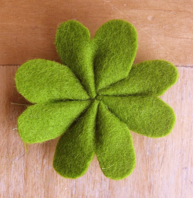 Shamrock Barrette for St Patrick's Day Paper and INk