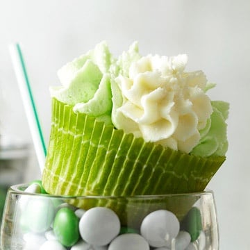 Shamrock Milkshake Cupcakes for St. Patricks Day by BHG