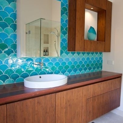 Houzz fish scale tile