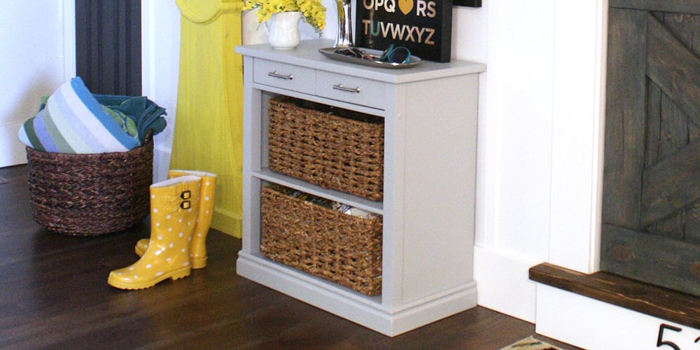 Build A Storage Console Table From A Card Table
