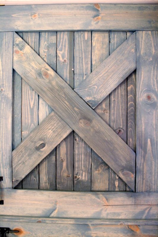 color washing paint technique, wood grain still shows, barn door (12)