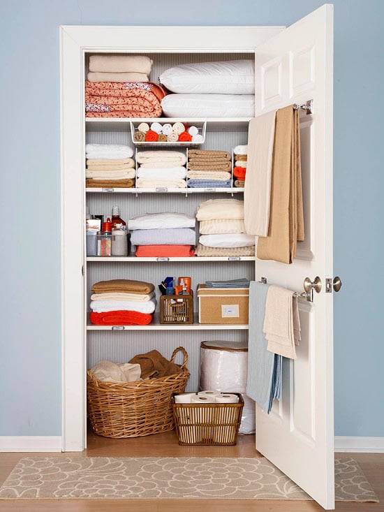 home Organization ideas linen closet