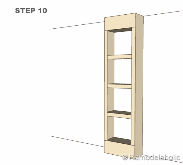 step 10 bult-in bookshelves