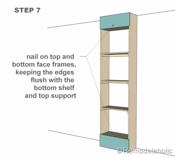 step 7 bult-in bookshelves