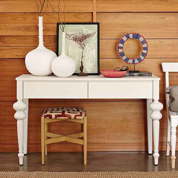 white-console-table