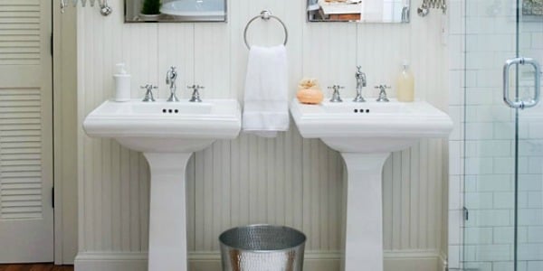 Get This Look: Bright White Double Vanity Bath
