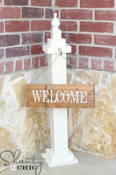 build a welcome sign post, Shanty2Chic