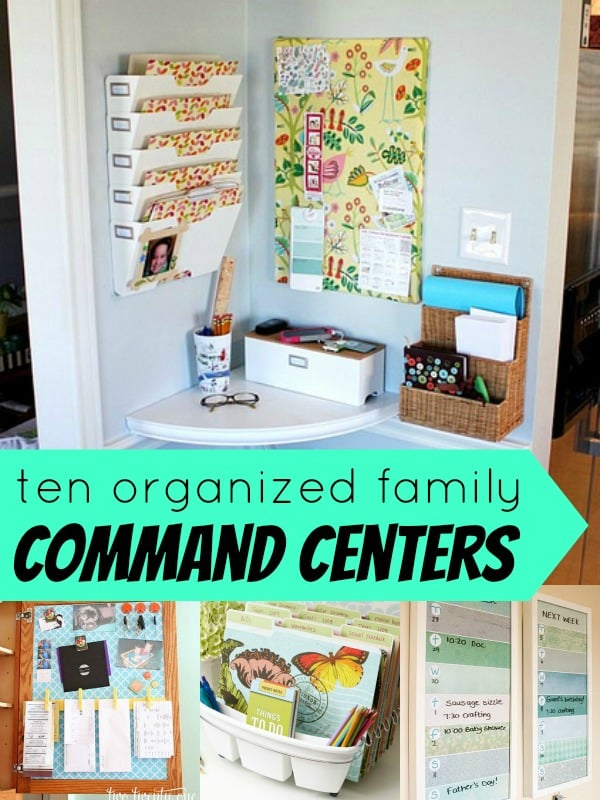 organized family command centers at Remodelaholic