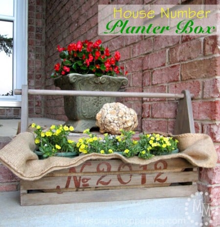 welcoming house number planter box, The Scrap Shoppe