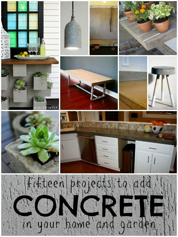 concrete projects for the home and garden from Remodelaholic