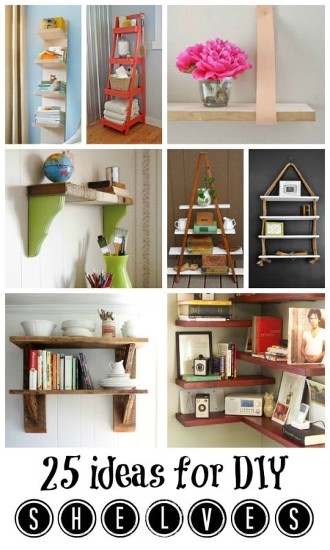 diy shelving ideas from Remodelaholic.com #diy #shelves #organize #storage #buildit