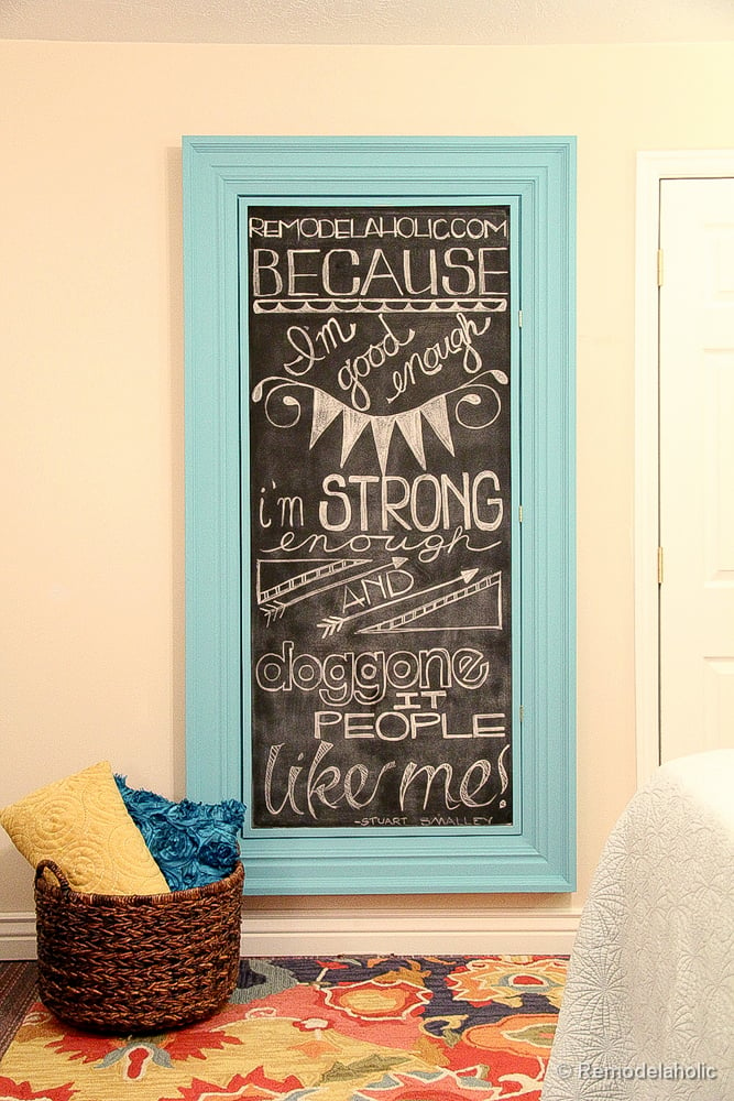 Build a Large Wall Frame for a Chalkboard or Mirror
