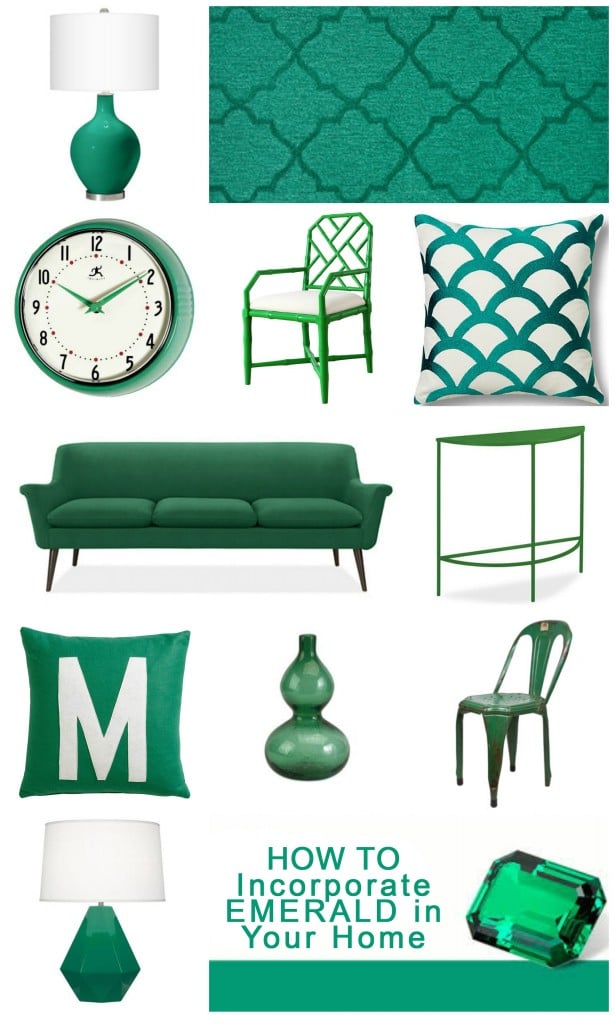 how to incorporate emerald into your home decor