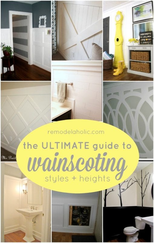 The Ultimate Guide to Wainscoting - which style, height, and method is right for you @Remodelaholic