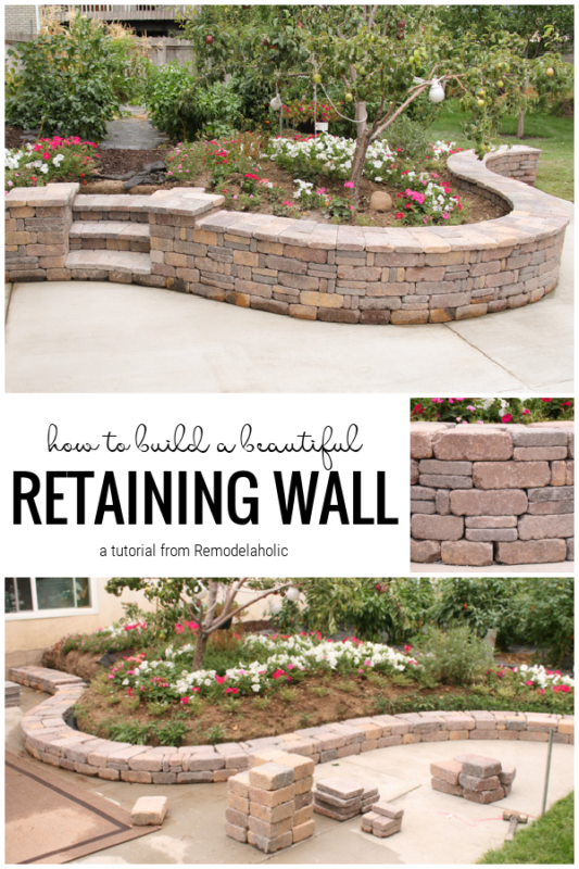 How To Build A Beautiful Retaining Wall, A Tutorial From Remodelaholic