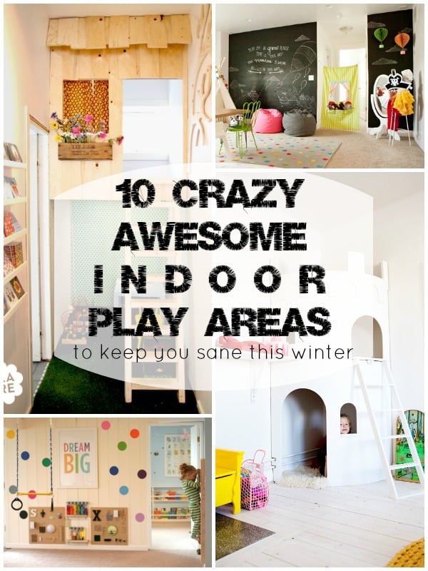 awesome indoor play areas via Remodelaholic.com