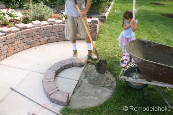 building a DIY fire pit from a kit, Remodelaholic