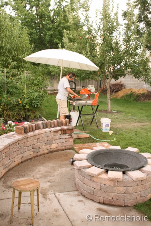 How to build a fire pit from a kit, Remodelaholic