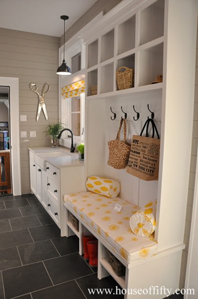 drop zone and mudroom with sink, House of Fifty