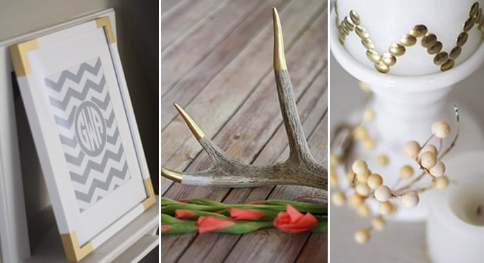 Simple DIY Gold Home Decor Accents