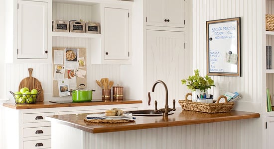 Get This Look: Warm Wood Tones In A White Kitchen