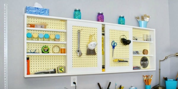 Build an Organized Pegboard Tool Cabinet and Simple Workbench