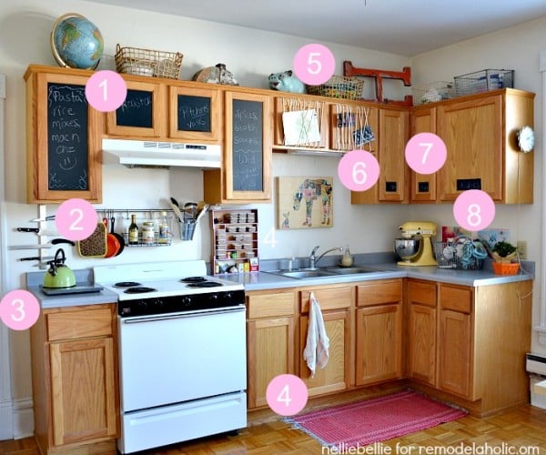 tips and tricks for creating a personal space in a rental kitchen from remodelaholic.com