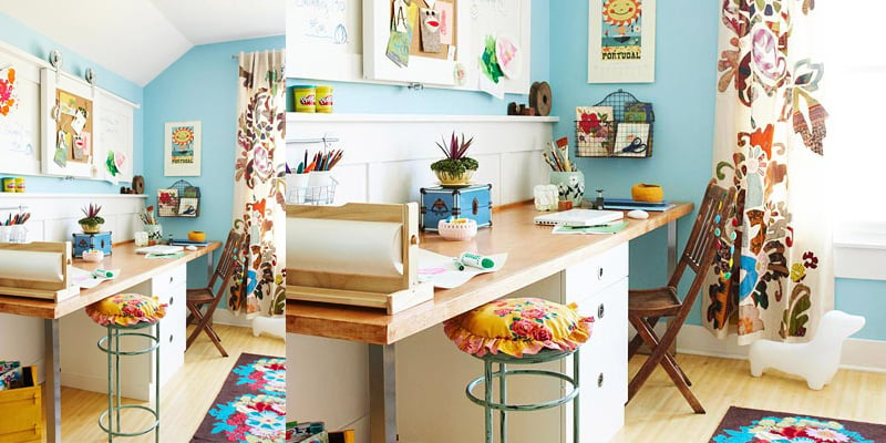 Get This Look: Shared Home Office and Homework Station
