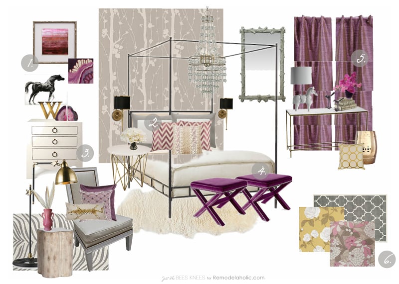 6 DesignTips for Decorating with Radiant Orchid from Remodelaholic.com #trends  #moodboard #pantone #radiantorchid
