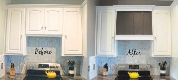 diy custom range hood before and after, The Rozy Home featured on Remodelaholic