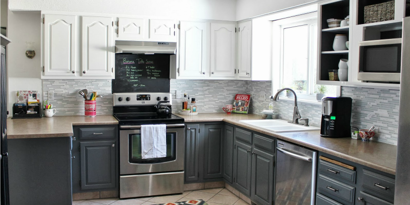 Grey and White Kitchen Makeover