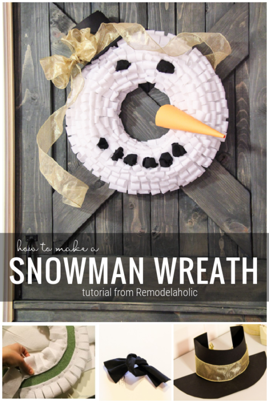Winter decorations, Make A Snowman Wreath With This Tutorial From Remodelaholic