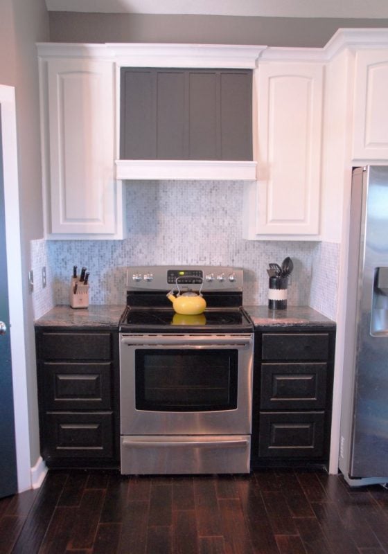 Build a DIY Custom Range Hood for Under $50 | The Rozy Home featured on Remodelaholic.com #kitchen #diy