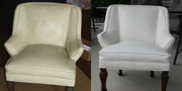 restoring a leather chair using rub n restore