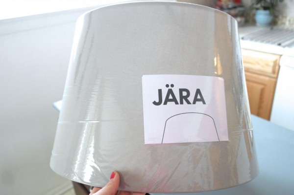 IKEA lamp shade for chandelier floor lamp, Sypsie Designs featured on Remodelaholic
