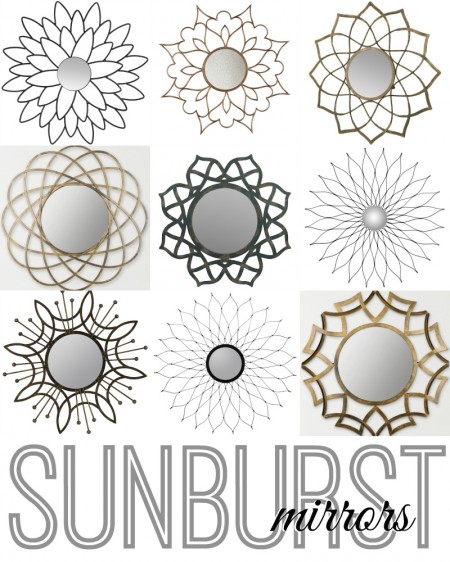 Sunburst Mirrors via Remodelaholic.com