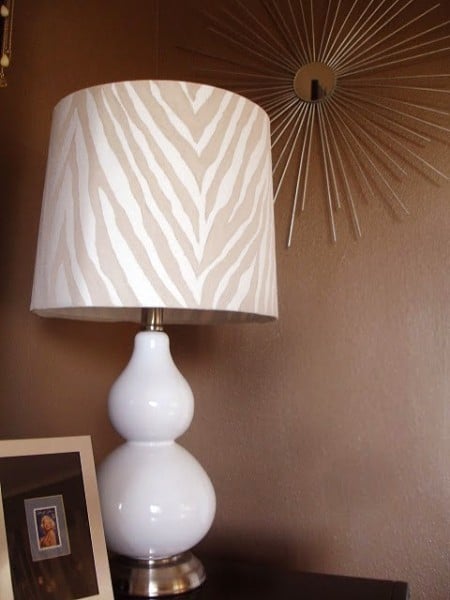 hand painted lamp shade, featured on Remodelaholic