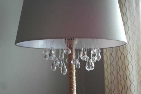 how to turn a floor lamp into a chandelier, Sypsie Designs featured on Remodelaholic