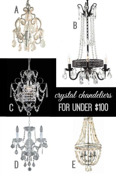 Crystal Chandeliers for Under $100 via Remodelaholic.com