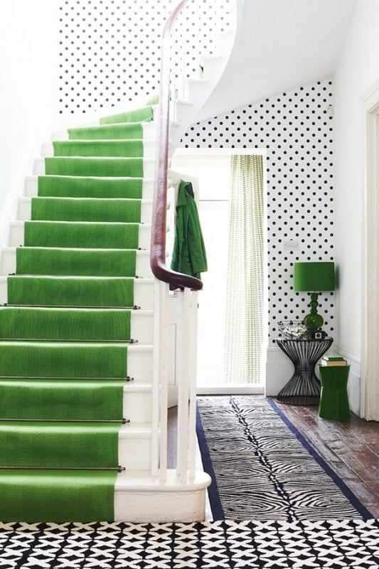 Green Stairs and Polka Dots