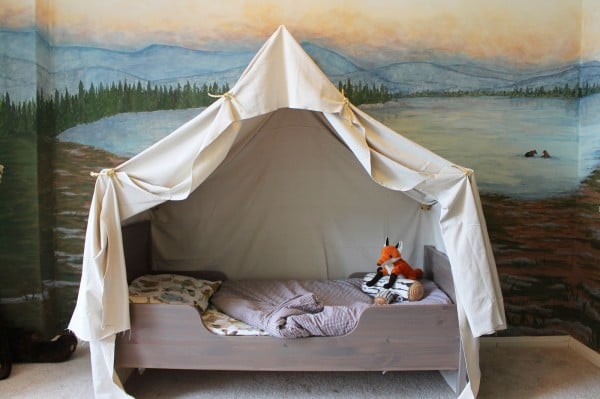 how to build a kids camping tent bed canopy, The Ragged Wren on Remodelaholic