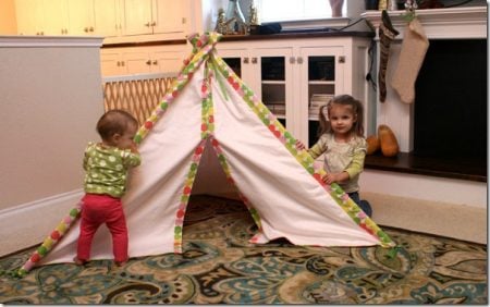 kids fabric tent tutorial, Remodelaholic