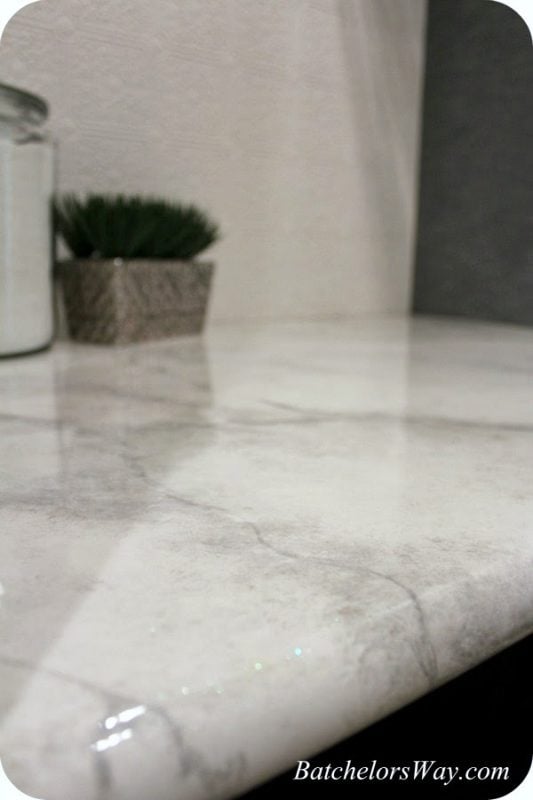faux marble countertop tutorial, Batchelors Way on Remodelaholic.com