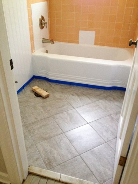 grouted peel and stick flooring