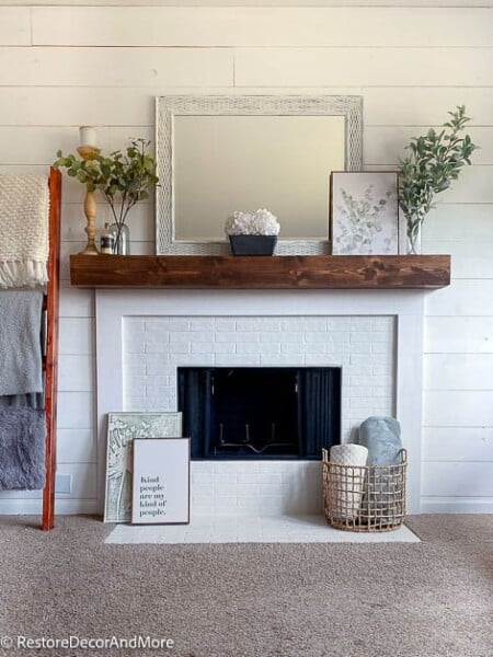 DIY Faux Brick Fireplace Redo From Tile, Restore Decor And More Featured On Remodelaholic